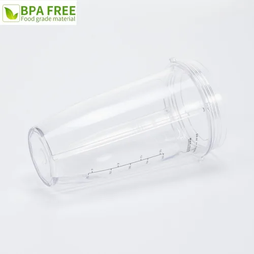 Vista 6 de Cuchilla macho de repuesto de 7 aletas y vaso de licuadora de 24 onzas con tapa compatible con Nutri Ninja Blender