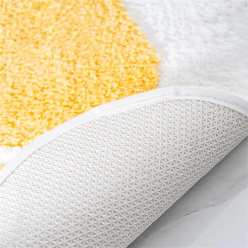 Vista 5 de Ankah Alfombra de baño bonita alfombra antideslizante para baño, absorbente, extrasuave, diseño adorable, 22 x 30 pulgadas, huevos escalfados