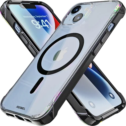 Vista 29 de Phone REBEL - Funda transparente para iPhone 14 Plus [Crystal Series Gen-4] Compatible con MagSafe Resistente, Antiarañazos, Sin Amarilleo