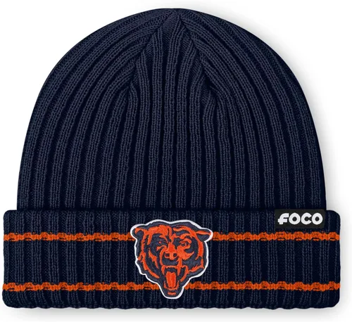Vista 17 de FOCO NFL - Gorro acanalado con logotipo de equipo de la NFL para hombre
