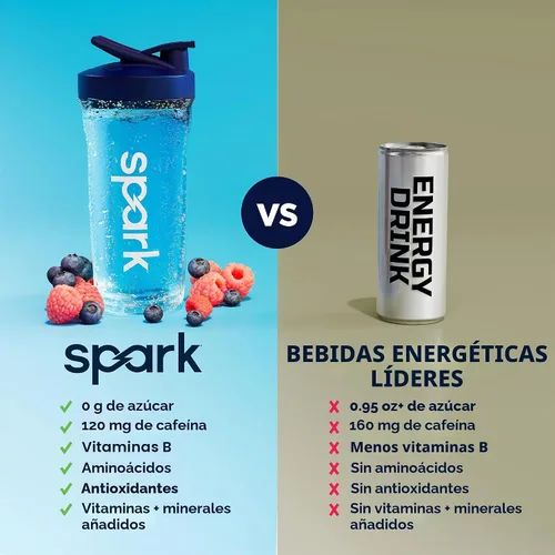 Vista 7 de AdvoCare Spark Energy & Focus, sin azúcar, frambuesa azul, 14 barras Suplemento de vitaminas y aminoácidos, fórmula sin azúcar que apoya la energía