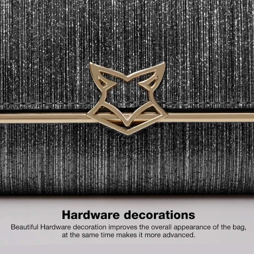 Vista 6 de FOXER Cartera de cuero para mujer, cartera de embrague plegable para mujer, talla única