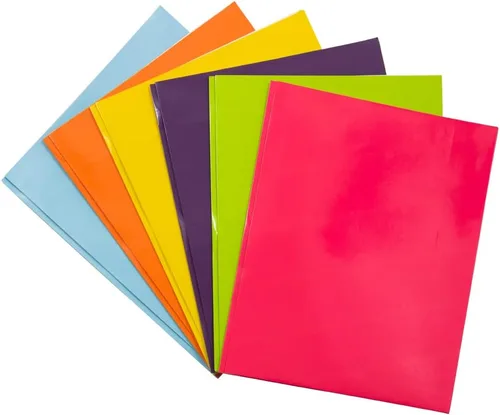 Vista 18 de JAM PAPER Carpetas escolares laminadas de dos bolsillos brillantes con 3 agujeros, color negro, paquete de 3