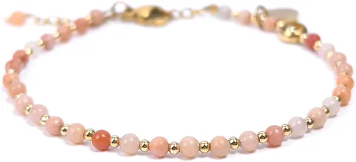 Vista 15 de Morchic 3mm Natural Gemstone Beaded Bracelet for Women, Dainty Tiny Charm Jewelry, Adjustable 7.1-8.6" Ideal Birthday Holiday Gift