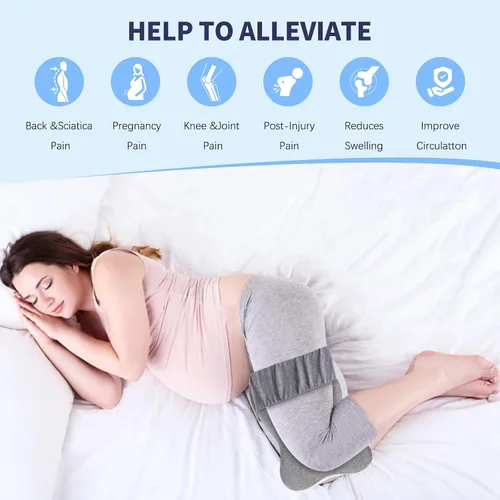 Vista 7 de Almohada de rodilla y pierna para dormir de lado, almohada de pierna para dormir de lado, alivio del dolor de ciática y ciática de espalda, almohada