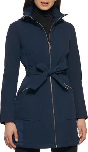 Vista 2 de GUESS Abrigo largo de transición con cinturón para mujer