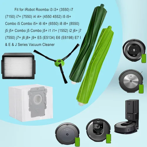 Vista 2 de Piezas de repuesto Accessiroes compatibles con iRobot Roomba E/i/j E5 E6 E7 i3 i3+i4 i4+ i6 i6+ i7 i7+ i5 i5 j5 j5 i2 i8 i8+/Plus Robot Aspirador 2