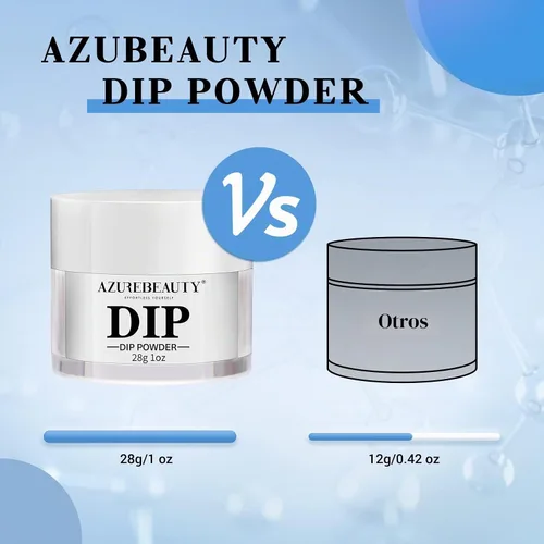 Vista 9 de AZUREBEAUTY - Polvo de inmersión transparente para uñas, básico, transparente, para uñas francesas de cristal y acrílicas, manicura