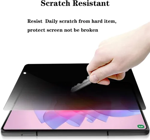 Vista 7 de Paquete de 2+2 protectores de pantalla mate de privacidad para Google Pixel 9 Pro Fold, antiespías, 1 unidad exterior + 1 película suave interior, 2
