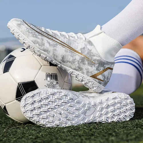 Vista 8 de Botas de fútbol para hombre zapatos de fútbol profesionales de alta calidad transpirables atléticas para interiores y exteriores