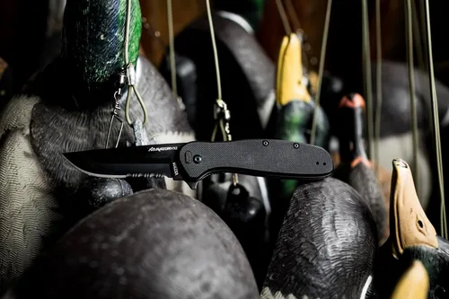 Vista 5 de OUTDOOR EDGE RAZOR VX2 Cuchillo de bolsillo plegable EDC de hoja reemplazable Hoja de acero inoxidable de 3 pulgadas, mango G10 negro, clip