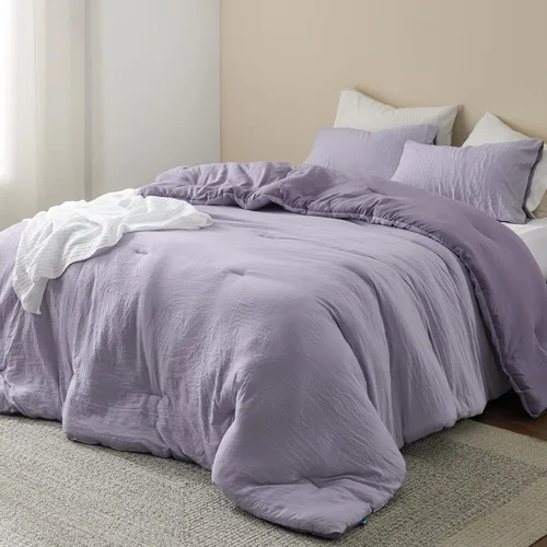 Vista 29 de Bedsure Juego edredón suave prelavado individual/individual XL, 365 días, cálido relleno alternativo GentleSoft™, 1 edredón ligero:68x88 pulgadas