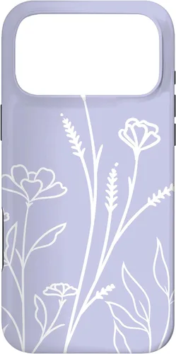 Vista 22 de Summer Wildflowers Pattern Pastel Design Floral Periwinkle Case for iPhone 17