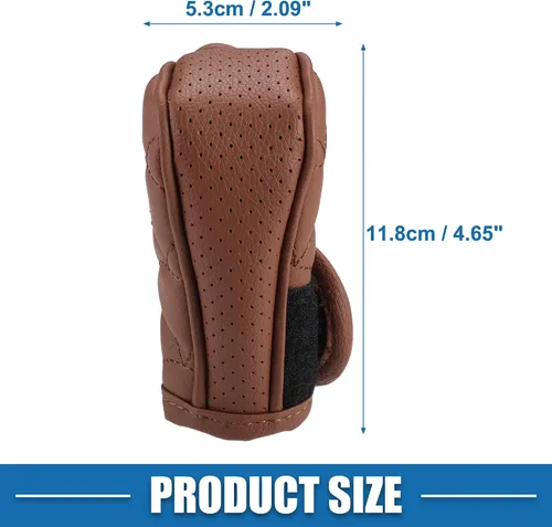 Vista 5 de Funda para pomo de palanca de cambios de automóvil con diseño transpirable, cubierta universal para palanca de cambios interior del vehículo