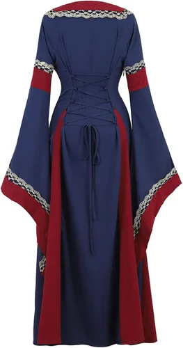 Vista 99 de Kranchungel - Vestidos renacentistas de estilo medieval/irlandés/campesino para mujer; disfraz de hada, para bailes
