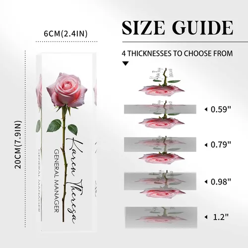 Vista 4 de Placa de identificación de oficina personalizada, regalos personalizados para mujeres y empleados, accesorio de escritorio de oficina (rosa A)