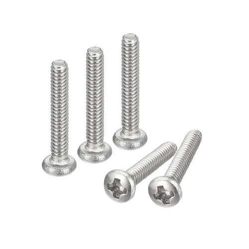 Vista 15 de uxcell Tornillos de máquina de cabeza redonda de 1/4-20x1, tornillo de acero inoxidable 304 18-8, accionamiento Phillips, totalmente roscado