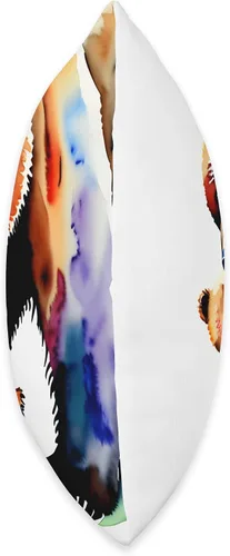 Vista 2 de Mama Bear Baby Bear Looks Like Watercolor Art Almohada de tiro 16x16, multicolor