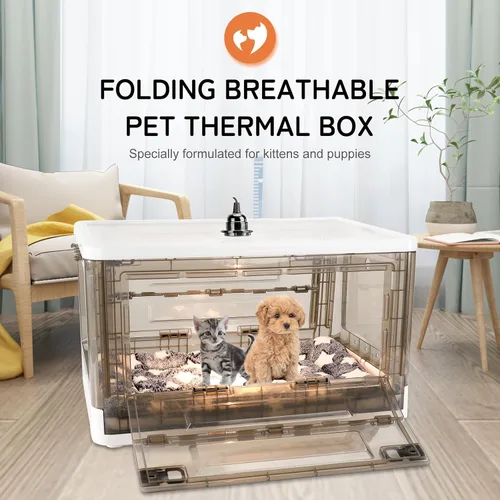 Vista 2 de Incubadora de cachorros - Incubadora de cachorros con calefacción, incubadora para cachorros y gatitos recién nacidos, incubadoras de gatitos