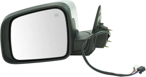 Vista 112 de TRQ Espejo plegable con calefacción eléctrica del lado del conductor con indicador de punto ciego pintura a juego negro liso compatible con Kia