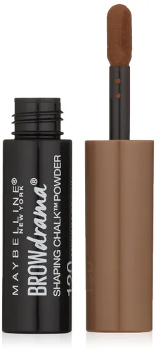 Vista 8 de Maybelline New York Brow Drama Shaping Chalk Power, marrón oscuro, 0.035 onzas líquidas