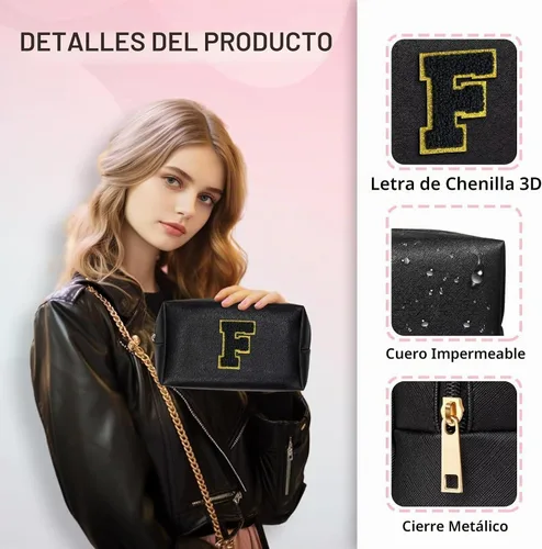 Vista 4 de TOPEAST - Bolso de maquillaje para mujer, Negro -, A