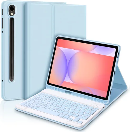 Vista 10 de GOKOCO para Samsung Galaxy Tab S10 Lite/S10 FE/S9 FE 10.9"/Tab S9 11" Funda para Teclado, Funda Magnética Desmontable Inalámbrica Bluetooth con Negro