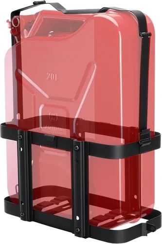 Vista 9 de Paquete de 2 soportes de montaje actualizados para bidón Jerry, 5 galones (20 litros) Negro Soportes dobles bloqueables para bidón de gasolina