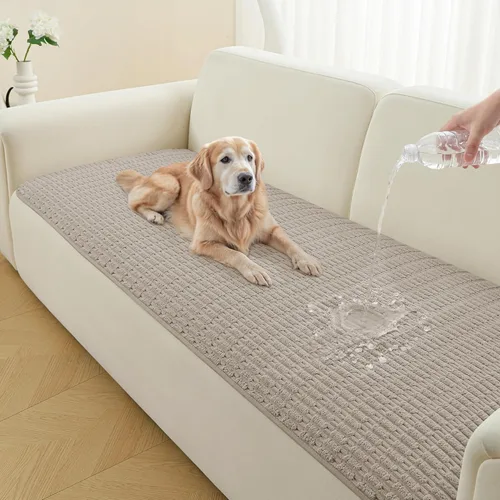Vista 8 de Funda Protectora para Sofá de Perro, Fundas para Sofás para Mascotas Lavables, Funda para Sofá de Mascotas Impermeable y Antideslizante, Fundas