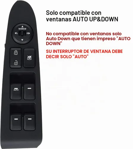 Vista 2 de Solo se adapta a la ventana eléctrica automática de arriba y abajo – Interruptor principal original OEM 93570-3W300WK se adapta a vehículos Kia