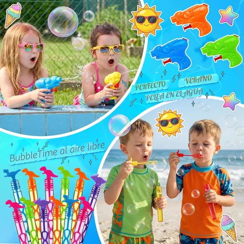 Vista 6 de GIFTINBOX Recuerdos de fiesta en la piscina, 146 juguetes de playa para niños de 4 a 8 a 12 años, recuerdos de fiesta de verano para niños, pelotas