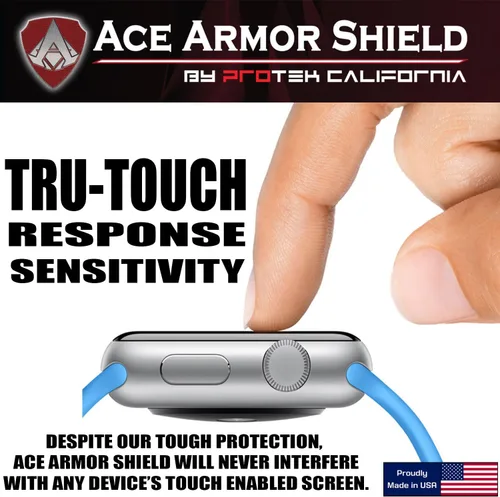 Vista 6 de Paquete de 3 protectores de pantalla Ace Armor Shield resistentes a los golpes para Garmin vívosmart HR