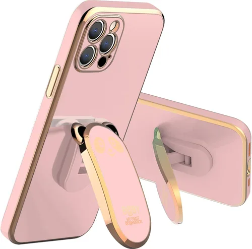 Vista 11 de Funda compatible con Samsung Galaxy A12 5G Carcasas con 6D chapado Panda Hidden Kickstand y protector de lente de cámara, cubierta de TPU Negro