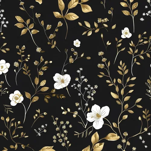 Vista 9 de Papel pintado floral dorado negro para pelar y pegar, papel pintado de hojas boho, papel de contacto botánico para gabinetes, vinilo autoadhesivo
