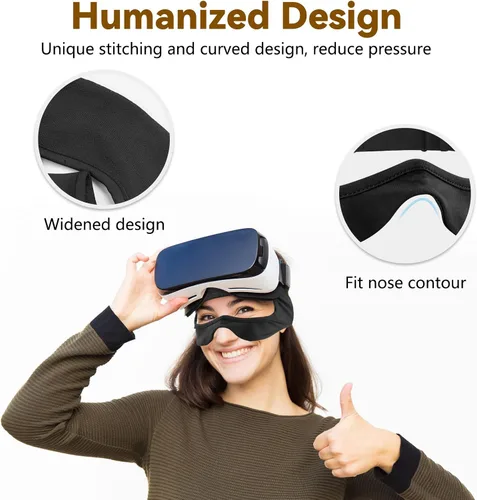 Vista 9 de Head Strap for Oculus Quest 2 Whith VR Sweat Band(3pcs), Replacement Adjustable Strap for Quest 2 Elite Straps, Enhanced Support & Gaming Immersion