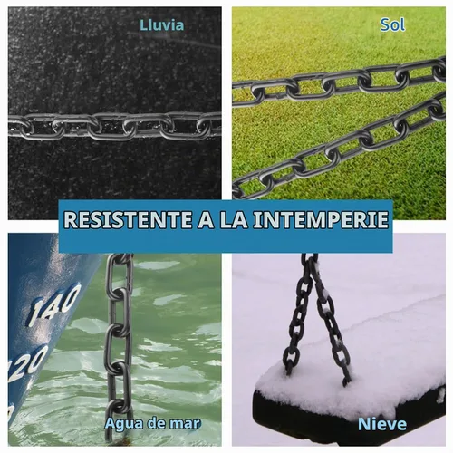 Vista 7 de AKOLAFE Cadena de eslabones negros de 19.7 pies de largo, cadena resistente de 1/4 pulgadas, cadena decorativa a granel para plantas colgantes, kit