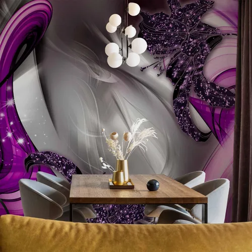 Vista 6 de artgeist Mural de pared Abstracto Púrpura 98x69 in - Papel pintado XXL no tejido Decoración de pared Impresión fotográfica Imagen Diseño Home