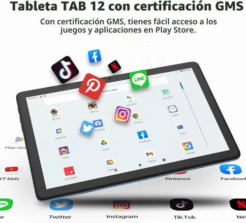 Vista 3 de PRITOM - Tableta de teléfono de 10 pulgadas desbloqueada 4G, WiFi