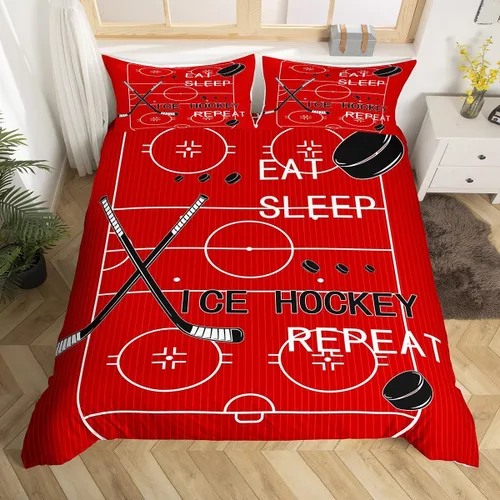 Vista 6 de jejeloiu Juego de ropa de cama de fútbol para niños, tamaño individual, juego de funda de edredón de fútbol para niños y niñas, funda de edredón