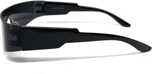 Vista 6 de WD Shades - Gafas de sol envolventes sin montura futuristas de moda para mujeres y hombres, para cosplay Cyberpunk
