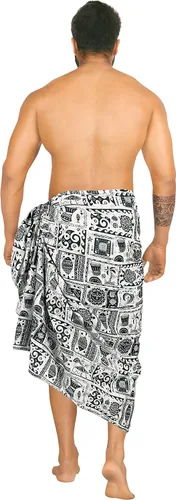 Vista 2 de LA LEELA Trajes de baño estándar para hombre Sarong Pareo Beach Wrap