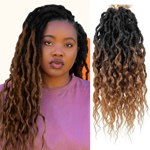Vista 47 de Rizos de cabello sintético tejido en crochet de 16 pulgadas, 8 paquetes, Rizos de cabello tejido en crochet pre-enlazados con extremos rizados