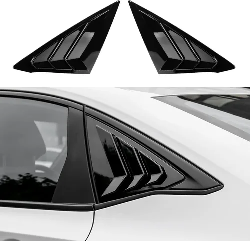 Vista 8 de Persianas para ventana lateral trasera de 11ª generación, estilo Civic, Racing para Honda Civic Sedan 2022, 2023, 2024, 2025, 2026 (fibra de carbono)