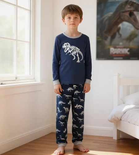 Vista 12 de HONGTEYA Ropa de Halloween para niños y niñas, ropa de esqueleto de algodón para niños pequeños, talla 3-7T