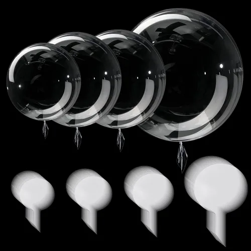Vista 8 de Sumind 40 globos transparentes Bobo para rellenar burbujas, Burbuja transparente para San Valentín, Navidad, boda, fiesta de cumpleaños