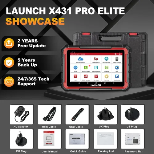 Vista 8 de LAUNCH X431 PRO Elite 2026 Nueva herramienta de escaneo bidireccional, más de 38 servicios, código ECU, escáner de diagnóstico de sistema completo