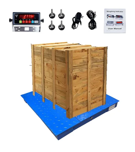 Vista 5 de Báscula de suelo industrial, 1000 LB/0.5LB (24x24) con indicador NETP