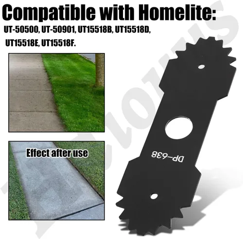 Vista 3 de Cuchilla de bordeadora 638006008 de 9 pulgadas compatible con Homelite Ryobi Edger, repuesto de cuchilla de bordeadora 638006008 638006007 RY13050