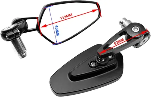 Vista 2 de Espejos laterales para motocicleta, espejos laterales retrovisores para Ducati Monster 695 696 796 797 821 1100 1200 1200S 1200R S2R