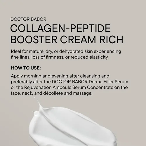 Vista 6 de BABOR DOCTOR Crema facial de colágeno rica – Hidratante reafirmante de péptidos con ácido hialurónico y escualano Reduce la apariencia de arrugas